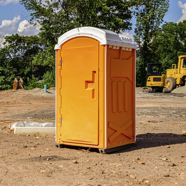 are there any restrictions on what items can be disposed of in the portable toilets in Goree